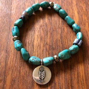 Natural Turquoise + Sterling Bracelet